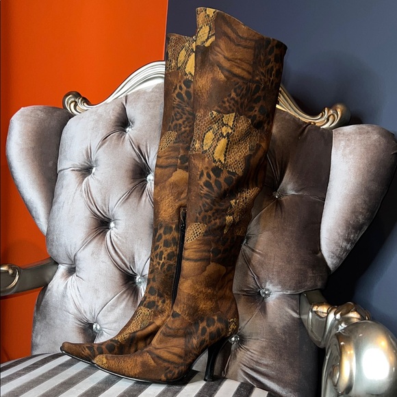 Impo Shoes - THIGH-HIGH LUXE BLACK STRETCH FABRIC BOOTS 🖤👢